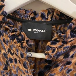 The Kooples Leopard Velvet Blouse Artichoke